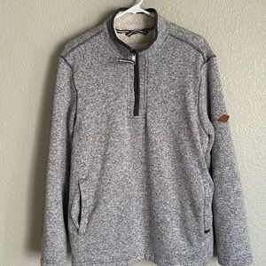 Orvis Quarter-Zip Pullover Sherpa Lined Fleece Sweatshirt Men's Sz medium